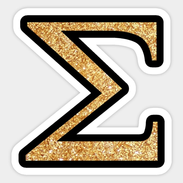 Gold Sigma Sticker by lolosenese